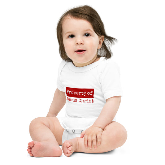 Property Red Baby short sleeve onesie