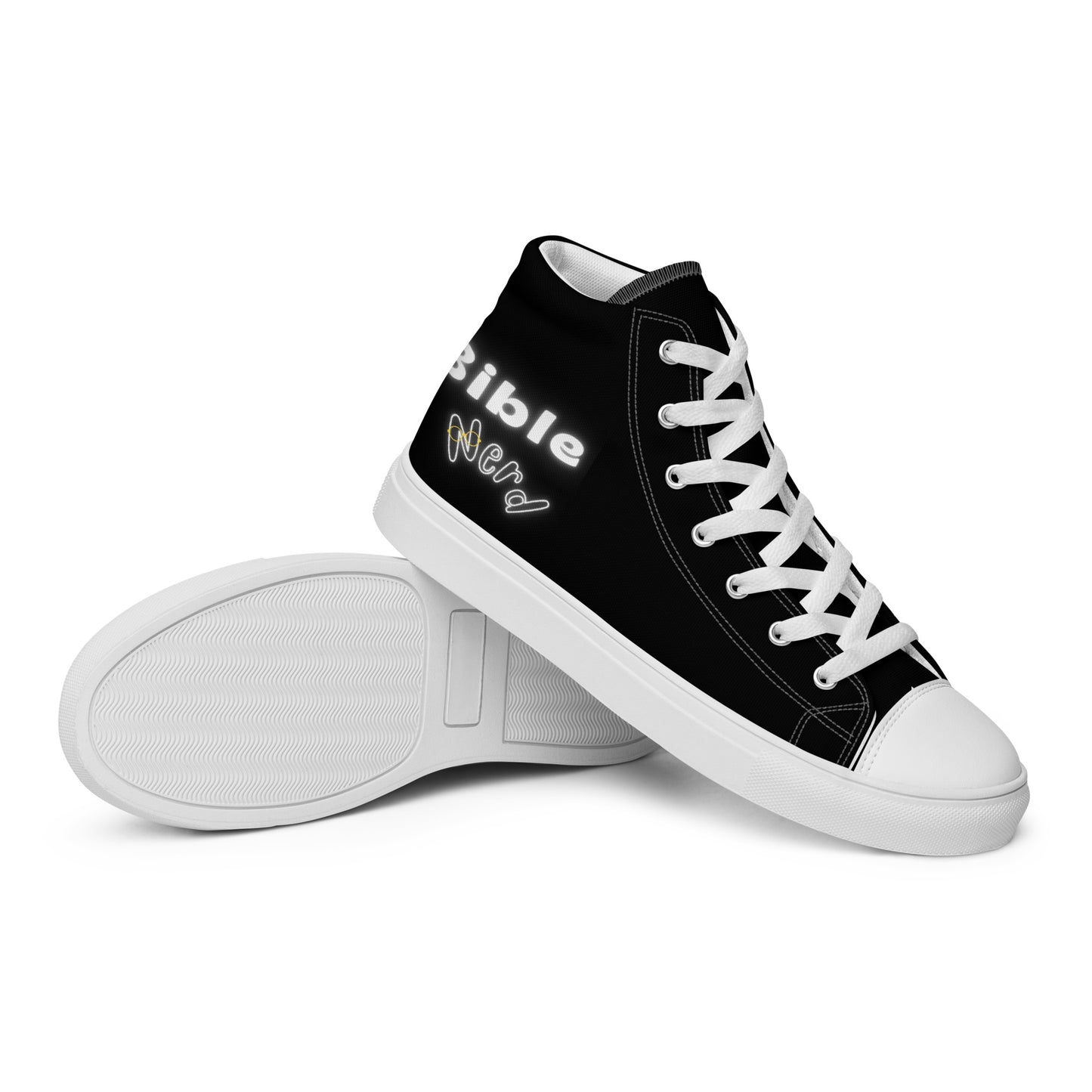 Bible Nerd men’s high top canvas shoes