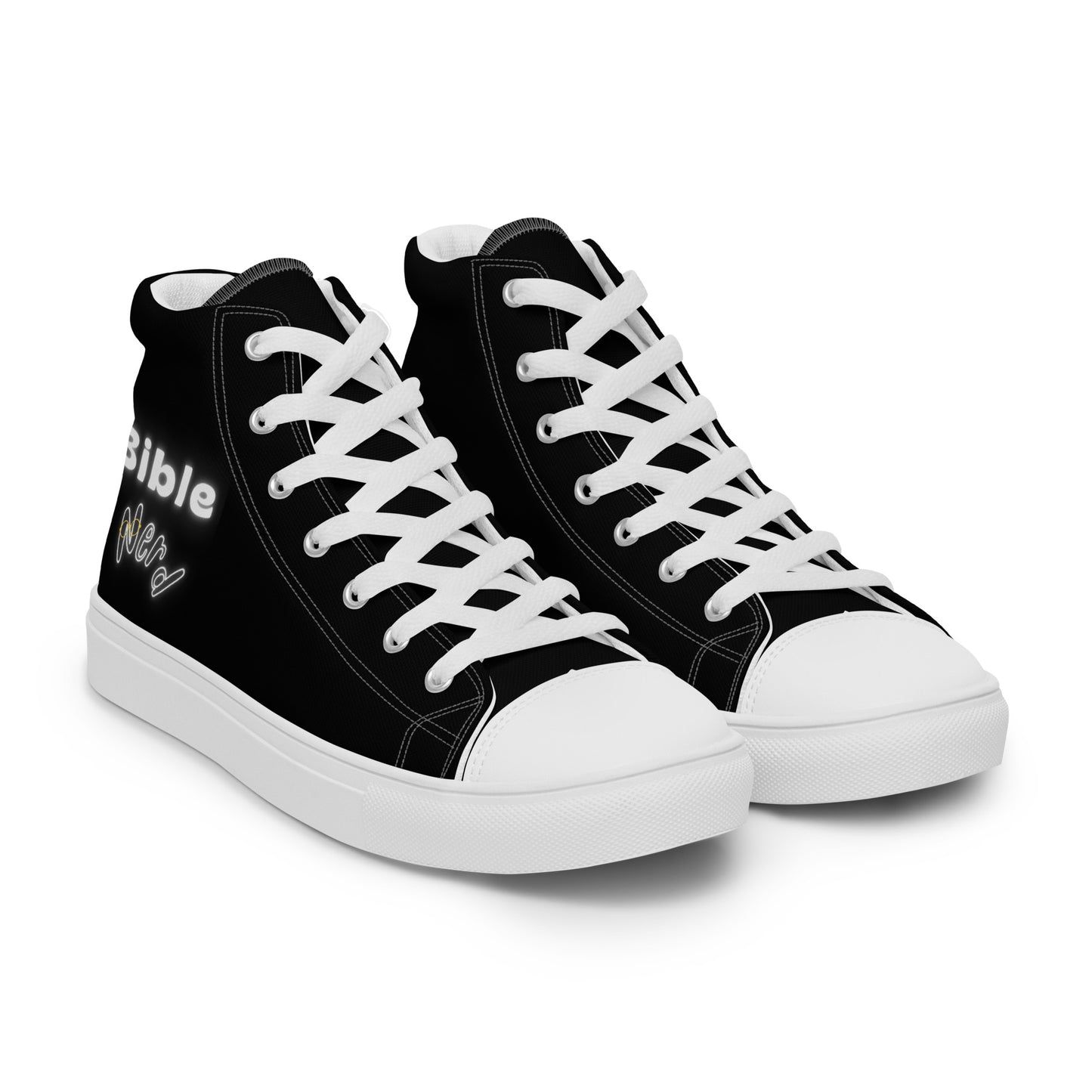 Bible Nerd men’s high top canvas shoes