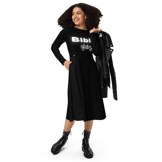 Black Bible Nerd long sleeve dress