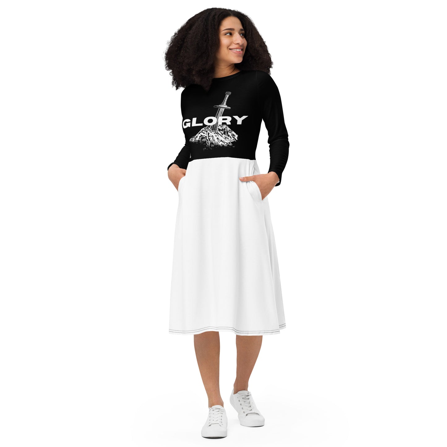 B&W GLORY long sleeve dress