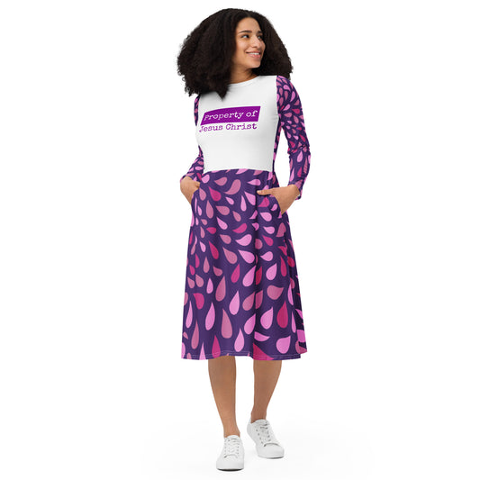 Property Purple long sleeve dress