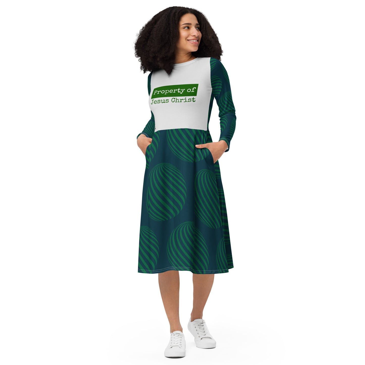 Property Green long sleeve dress