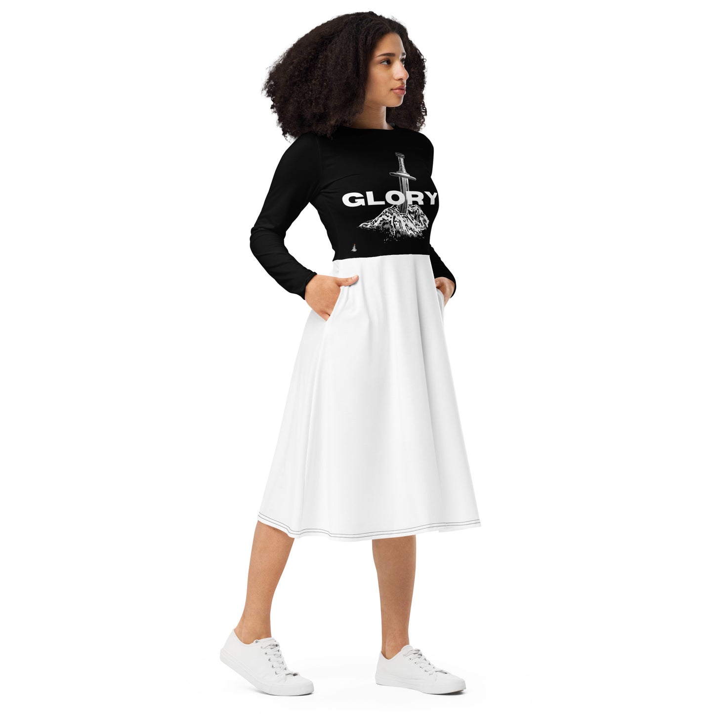 B&W GLORY long sleeve dress