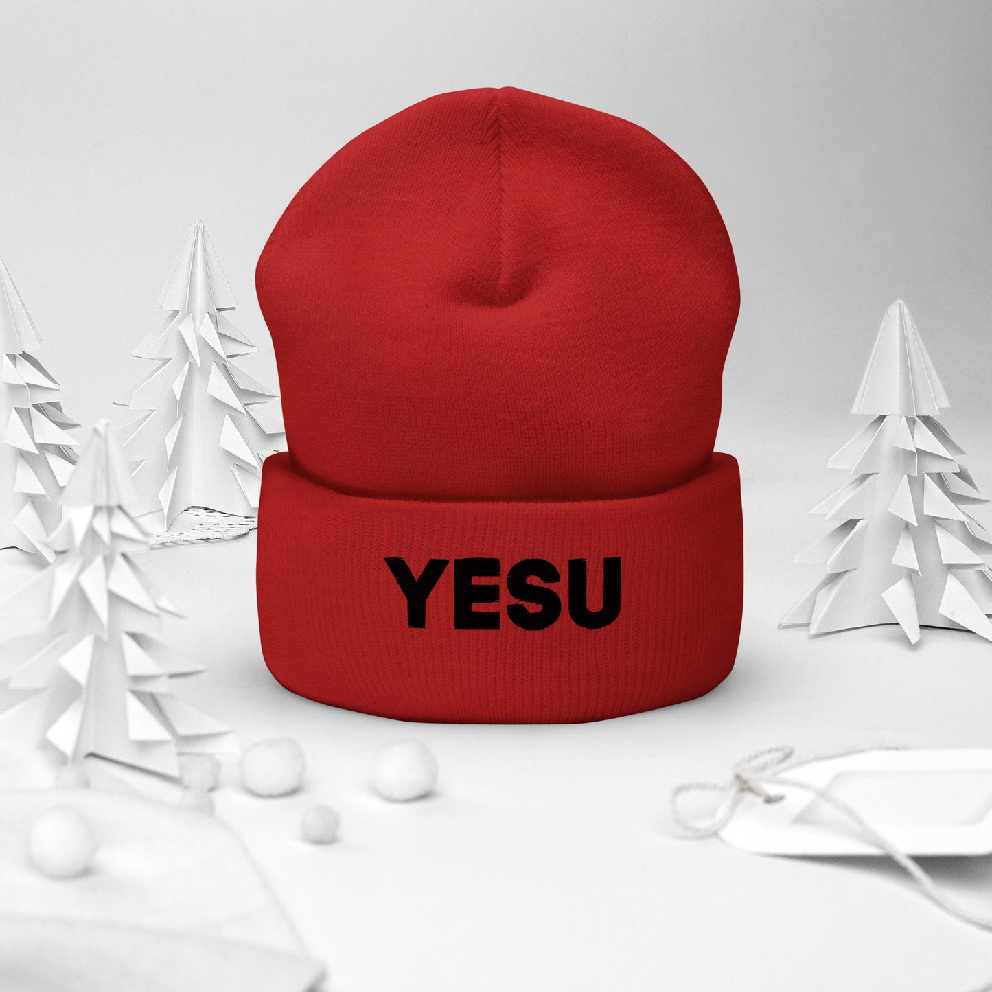 Yesu Cuffed Beanie