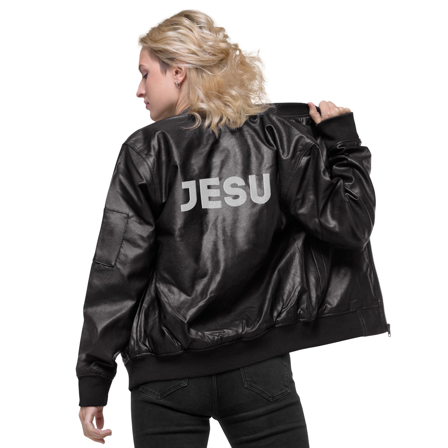 Jesu Leather Bomber Jacket