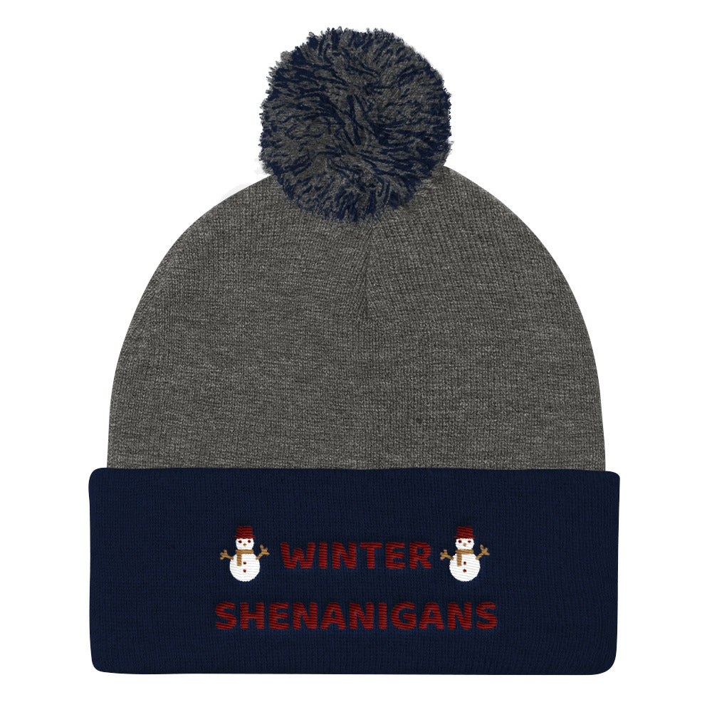 Winter Shenanigans Pom Pom Knit Cap