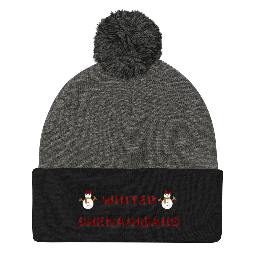 Winter Shenanigans Pom Pom Knit Cap