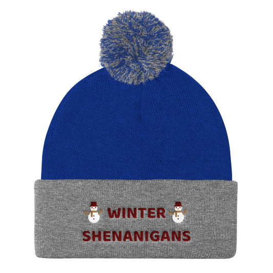 Winter Shenanigans Pom Pom Knit Cap