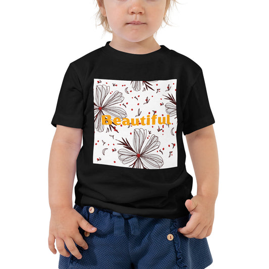 Beautiful - Floral Toddler Tee