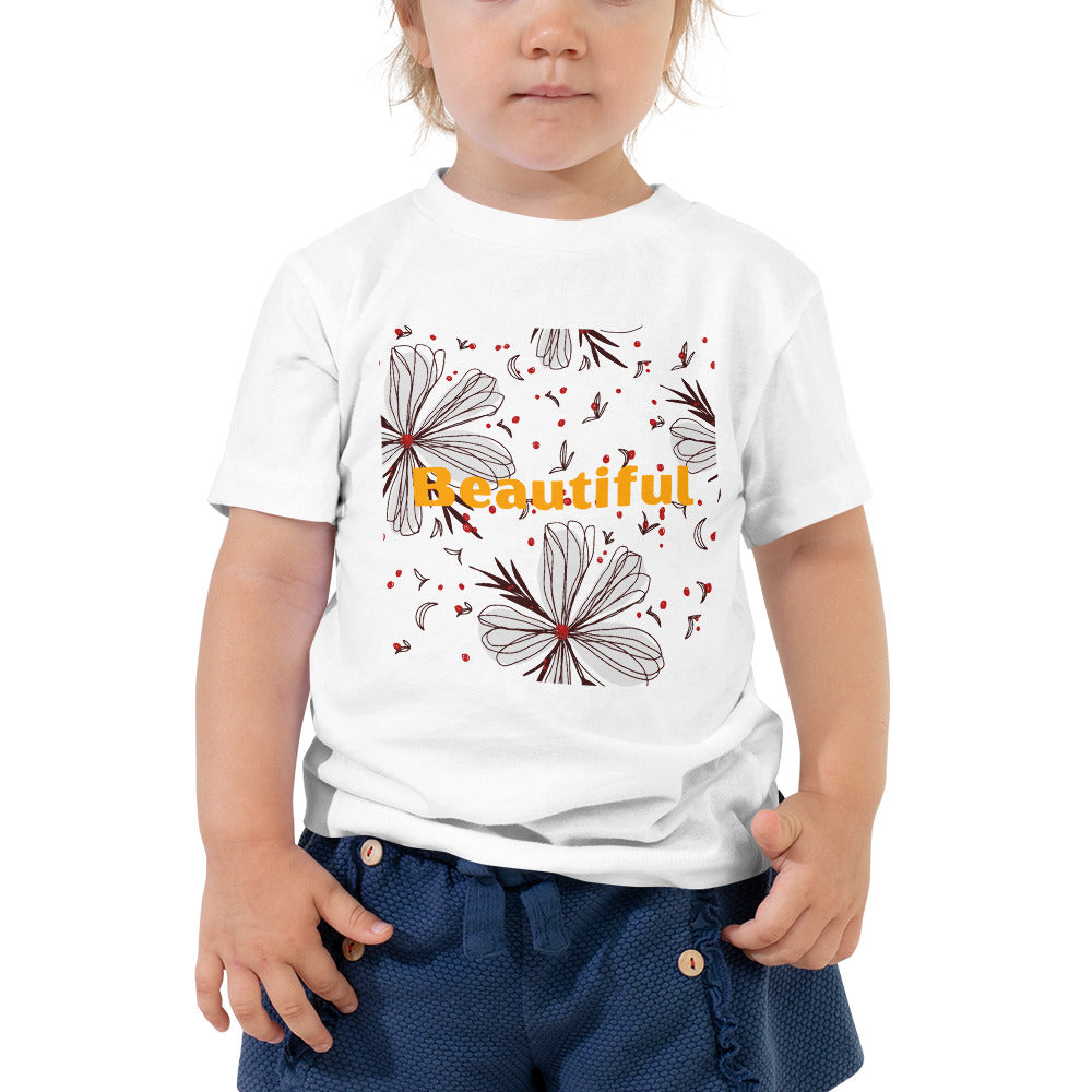 Beautiful - Floral Toddler Tee