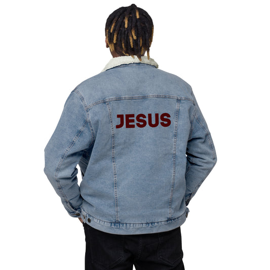 JESUS Unisex Denim Sherpa Jacket