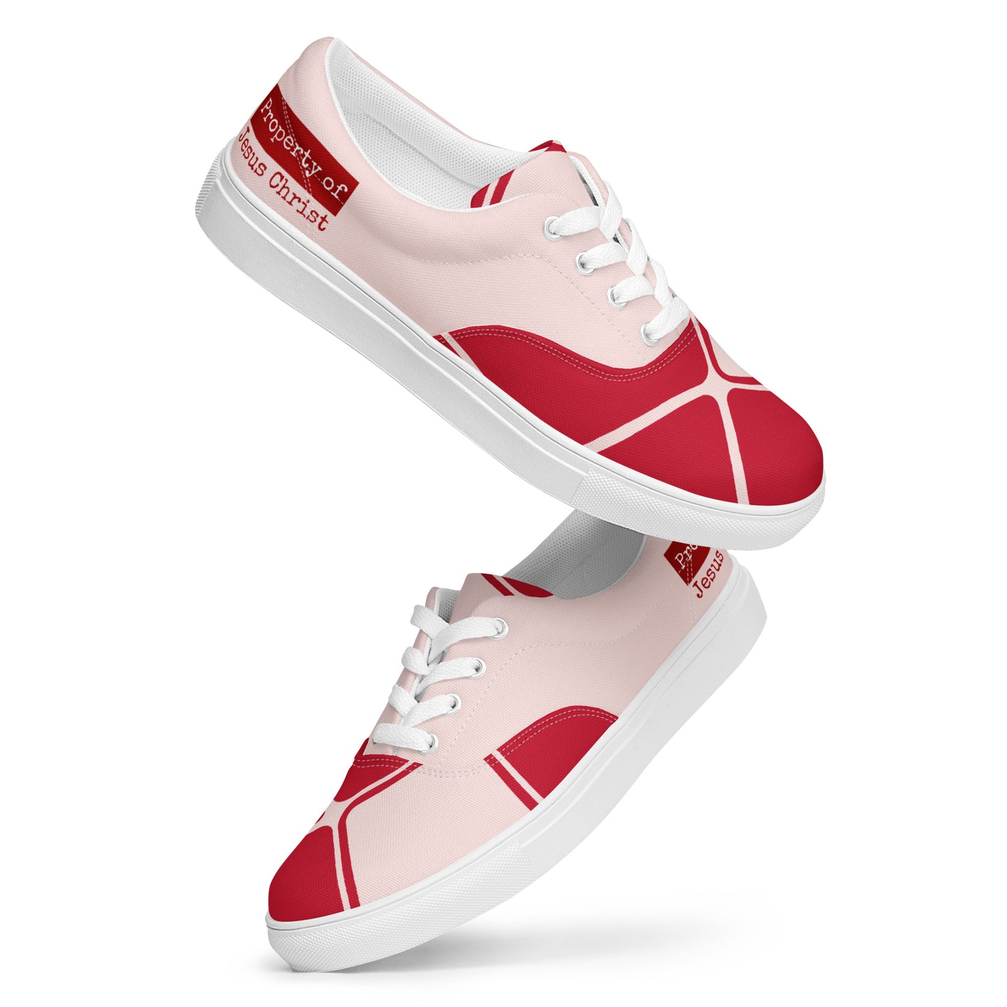 Property Red women’s lace-up canvas shoes