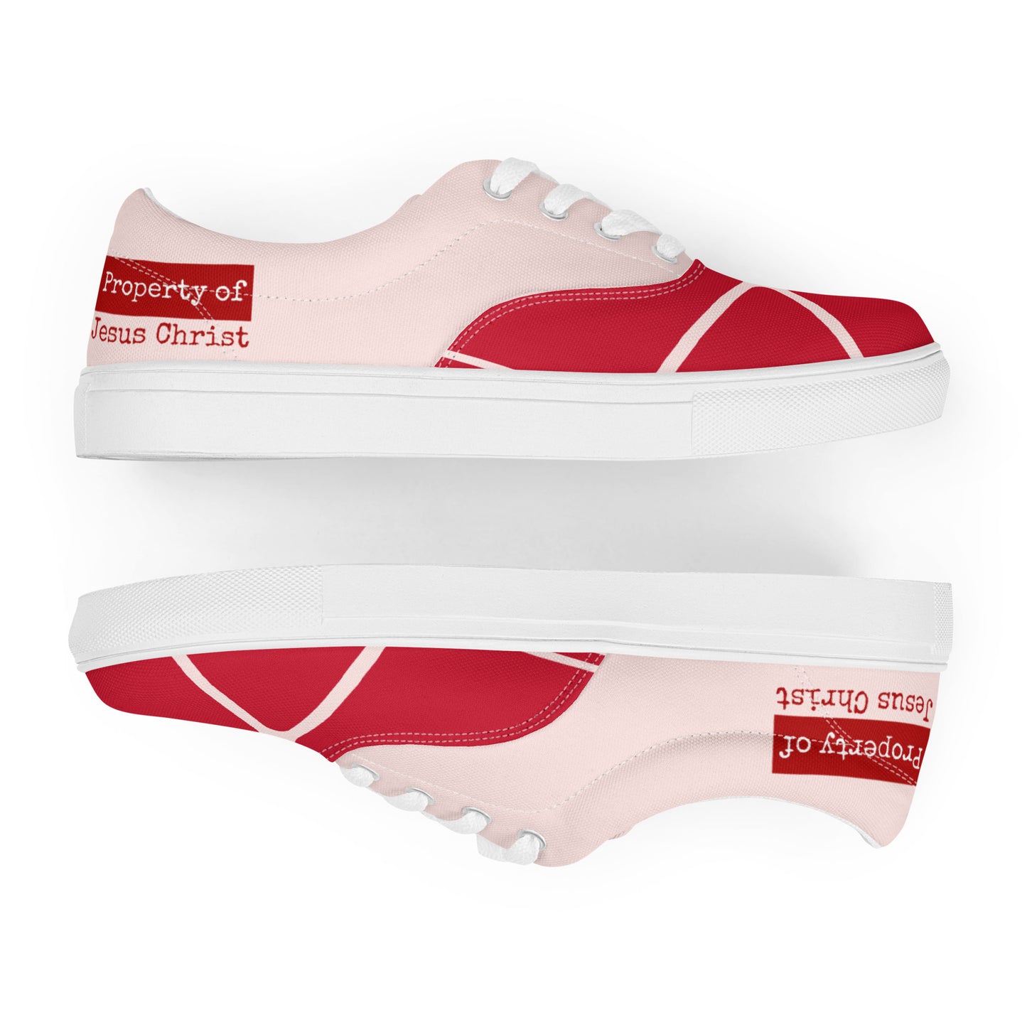 Property Red women’s lace-up canvas shoes