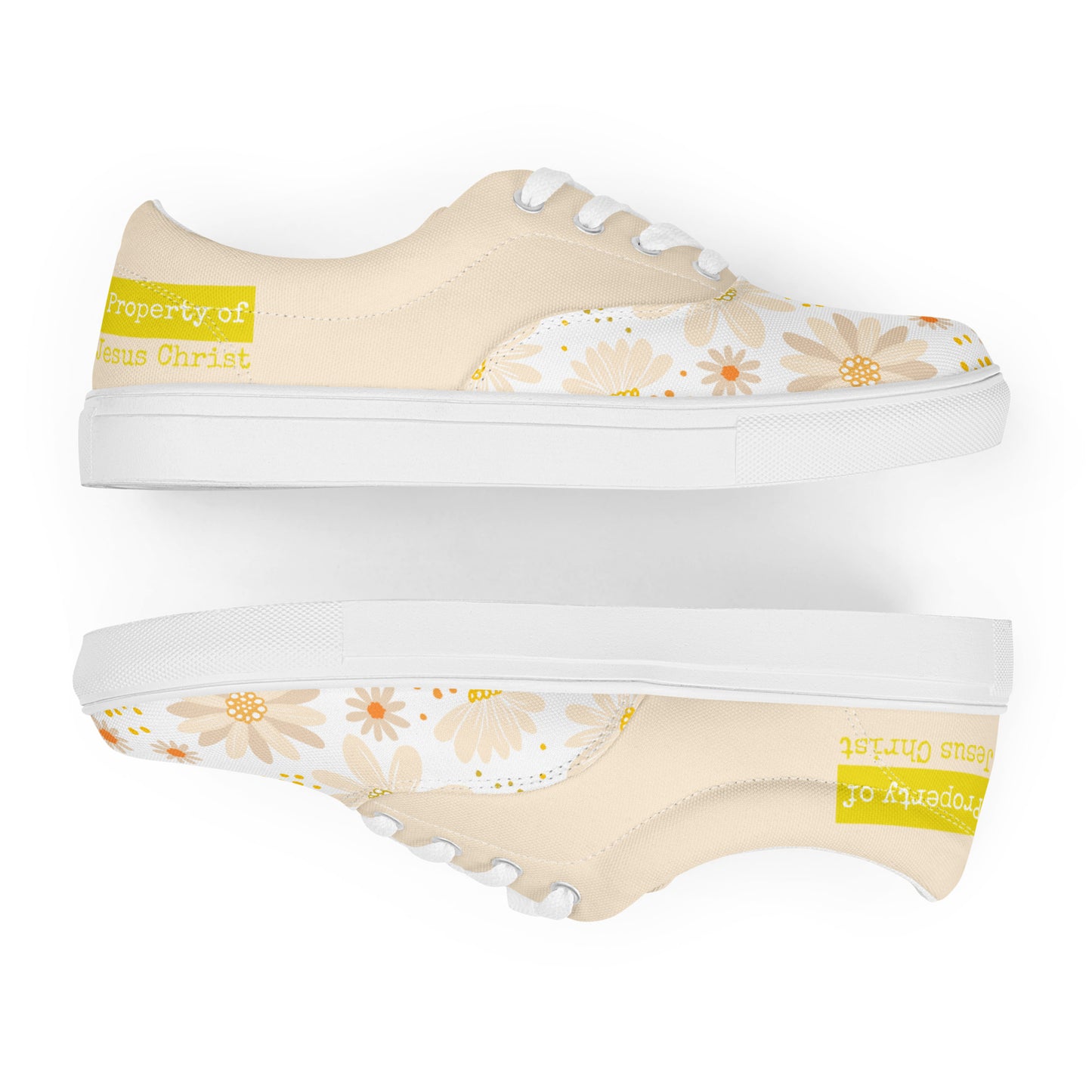 Property Yellow women’s lace-up canvas shoes