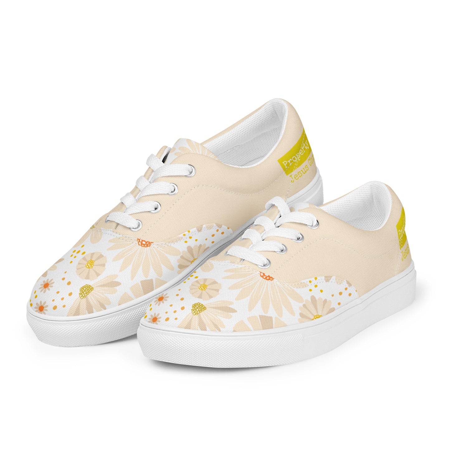 Property Yellow women’s lace-up canvas shoes