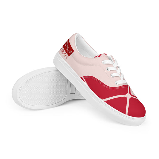 Property Red women’s lace-up canvas shoes